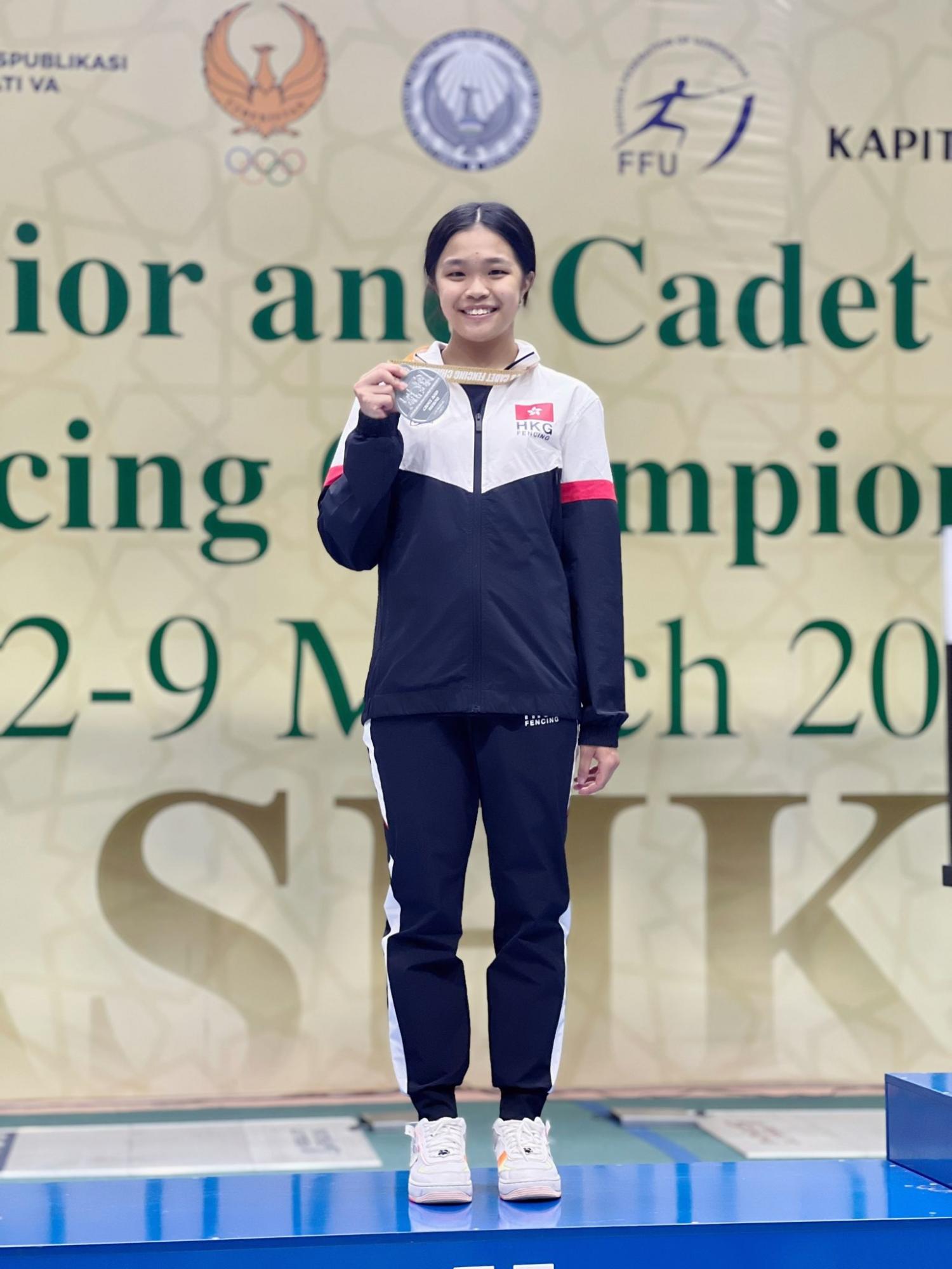 Silver Medal in Women's Foil at Asian Junior and Cadet Fencing